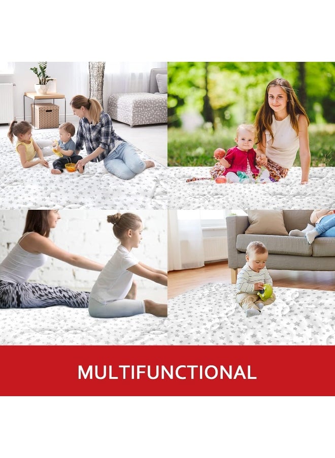 Baby Play Mat 71x59 Inches, Thick Baby Crawling Mat, Large, Non Slip Cushioned Baby Playpen Mat