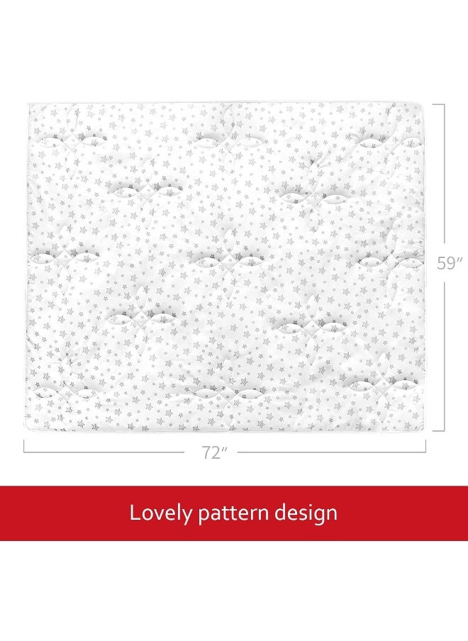 Baby Play Mat 71x59 Inches, Thick Baby Crawling Mat, Large, Non Slip Cushioned Baby Playpen Mat
