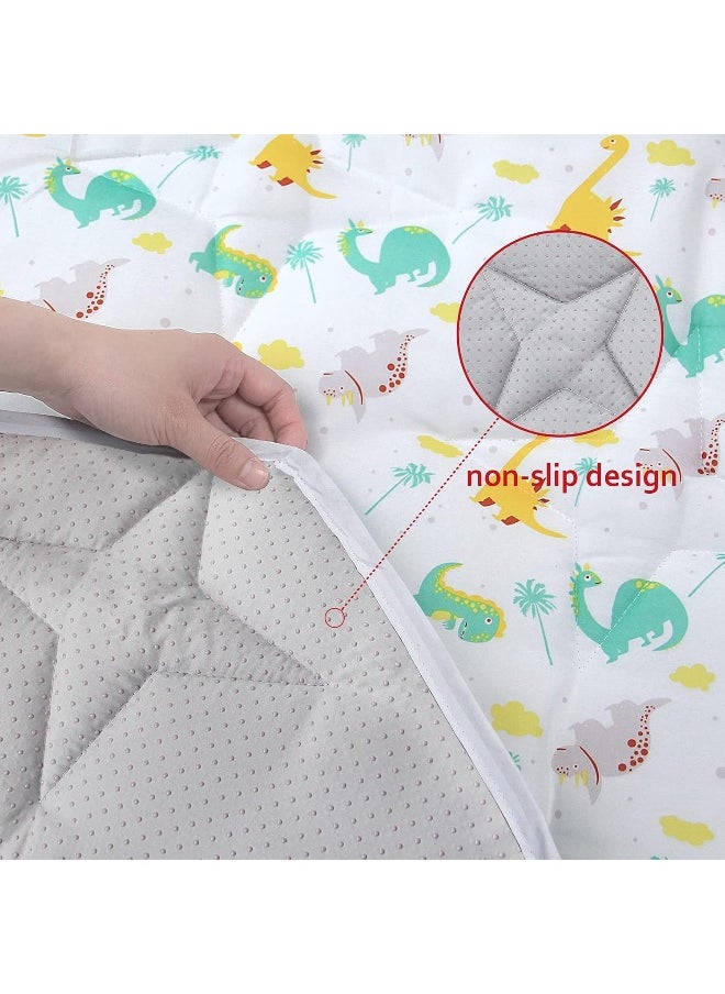 Moonsea Hexagon Playpen Mat - Dinosaur Print Baby Playmat for Kids Tent, Suitable for Regalo My Play Portable Play Yard Six Panel Playpen