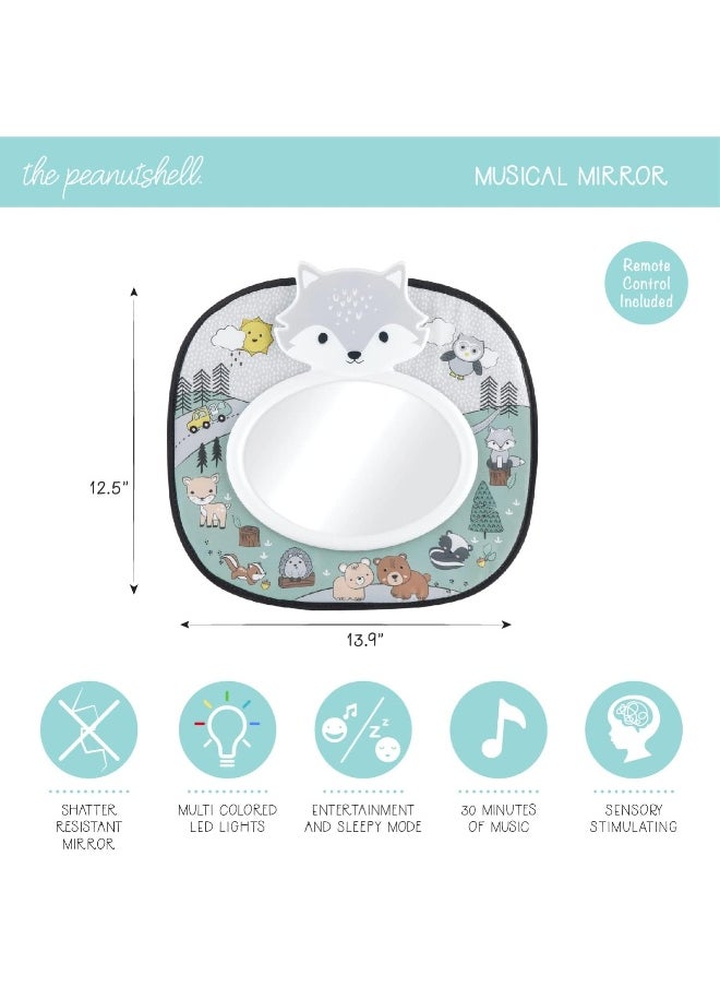 The Peanutshell Musical Car Seat Mirror, Woodland Animals