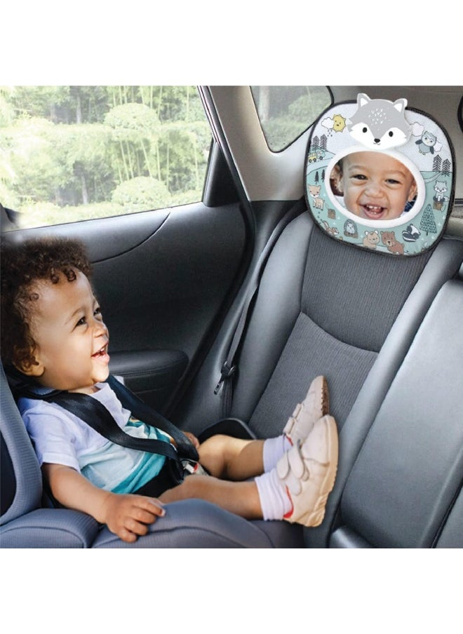 The Peanutshell Musical Car Seat Mirror, Woodland Animals