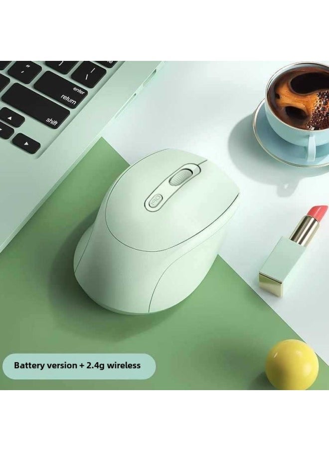 Universal Wireless Bluetooth Mouse For Lenovo Laptop Rechargeable Dual-Mode Mute Female Office Mouse-Specifications: Battery Version + 2.4g Wireless Version★Silent (bring Your Own Battery)-official