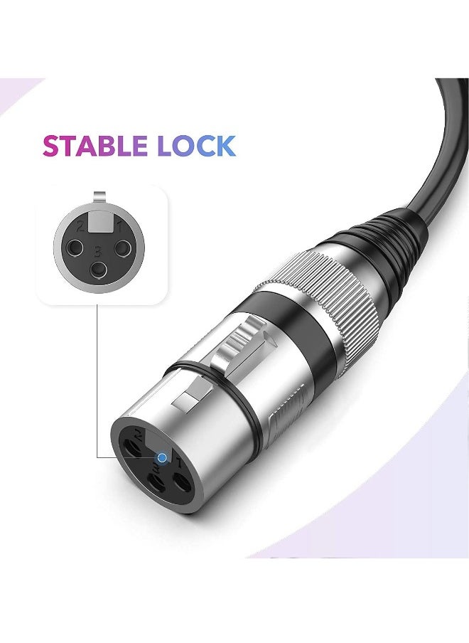 Microphone Cable Mono Jack Unbalanced Cord 5 Feet Quarter-inch Female to XLR Mic Interconnect Cord for Dynamic XLR  to 1/4 inch 6.35mm