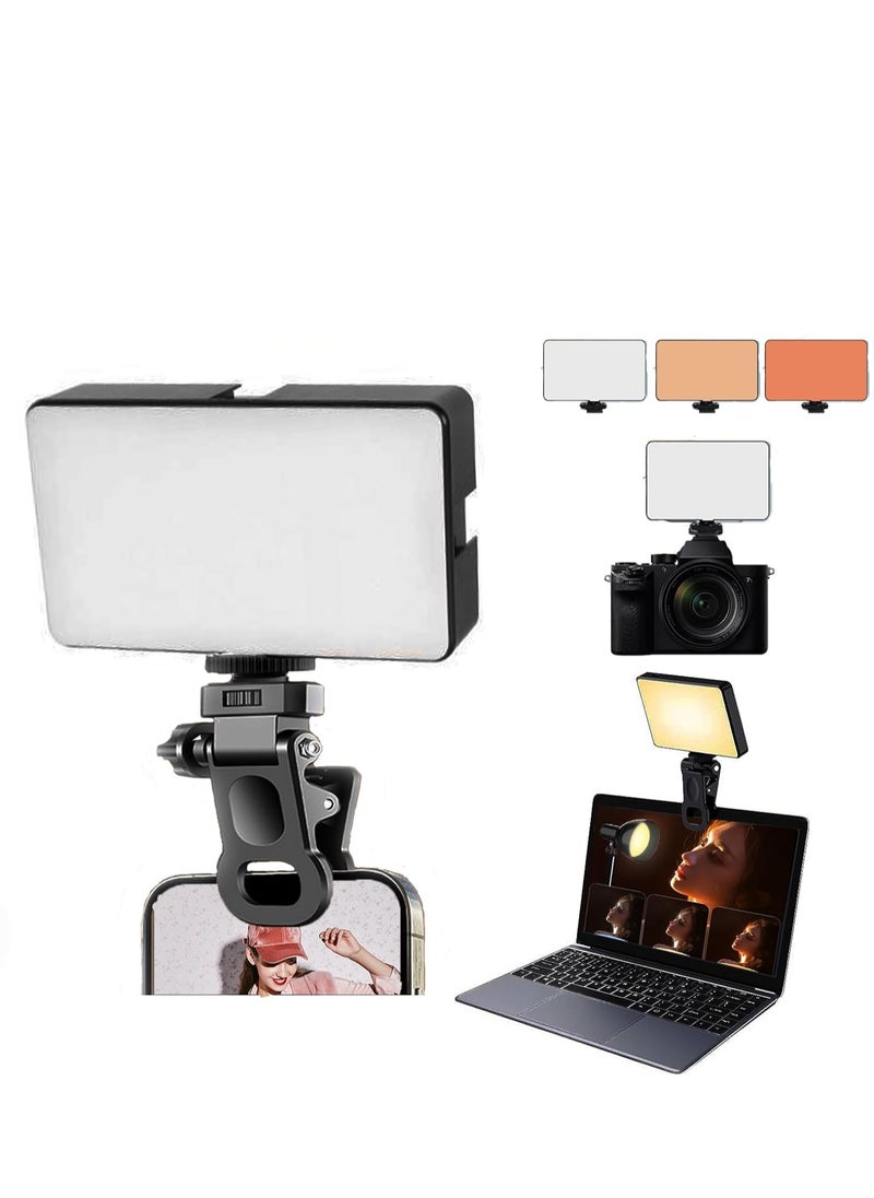 Selfie Light - 98 LED Portable Phone Light With 3 Color Modes & Dimmable, Rechargeable Video CRI 95+, for iPhone/Camera, Clip for Video Shooting TikTok