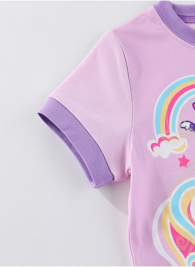 Rainbow Winged Unicorn Magic Glow Pajama Set