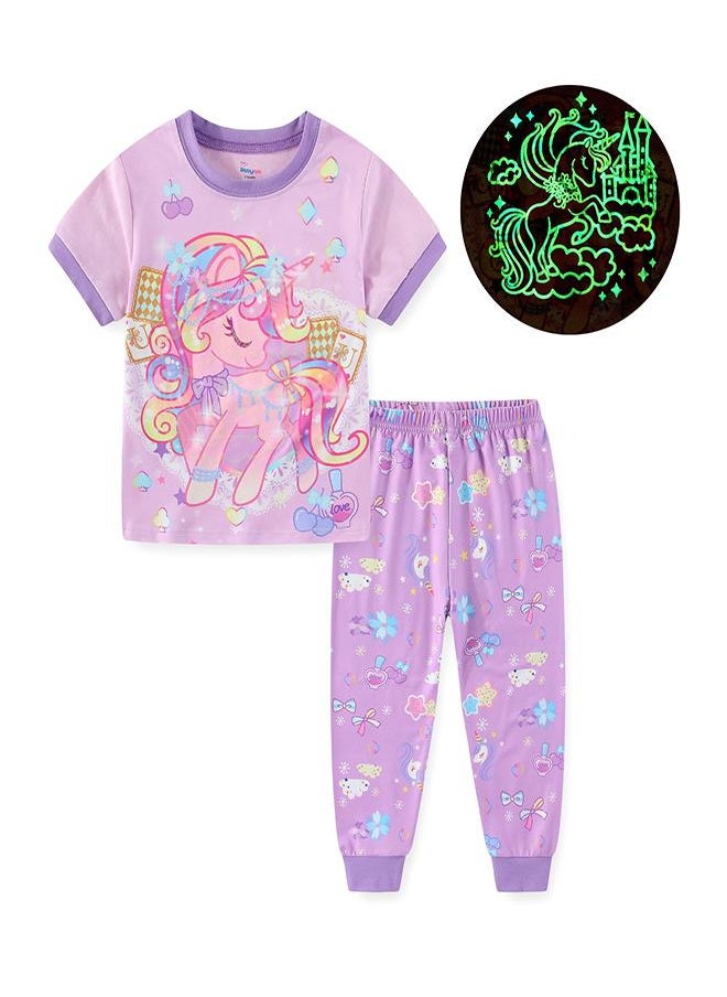Unicorn Princess and Castle Sparkle Pajama Set