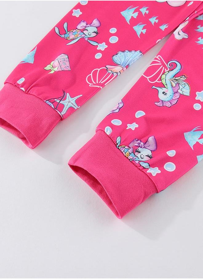 Mermaid Dreams with Dolphin Friends Pajama Set