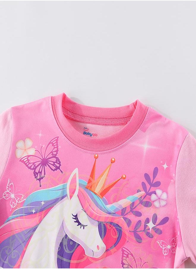 Royal Unicorn with Butterfly Crown Pajama Set