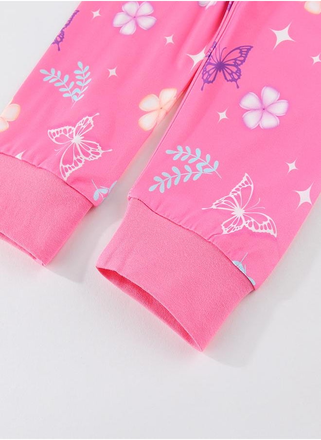 Royal Unicorn with Butterfly Crown Pajama Set