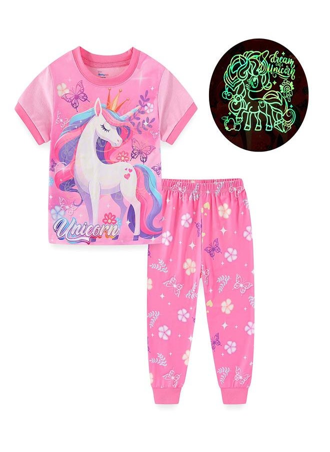Royal Unicorn with Butterfly Crown Pajama Set