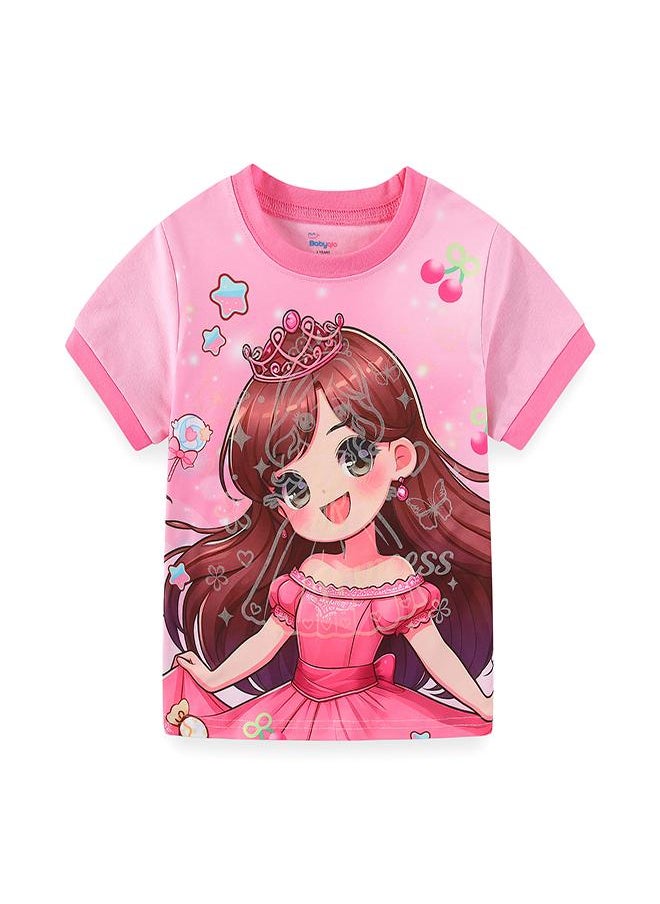 Sparkling Princess in Pink Dress Pajama Set