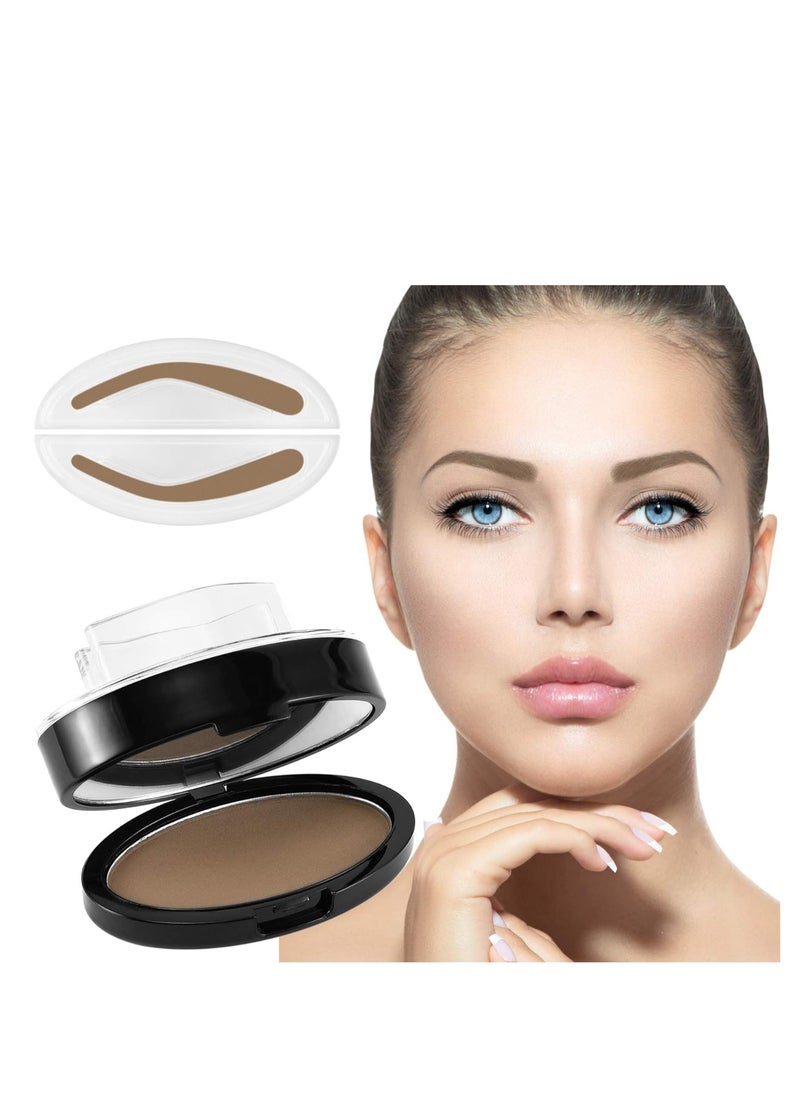 Boobeen Eyebrow Seal Stamp Powder - Waterproof 3 Seconds Eye Make Up Nature Coloring Kit - Creates Natural Looking Brows for Makeup Beginners