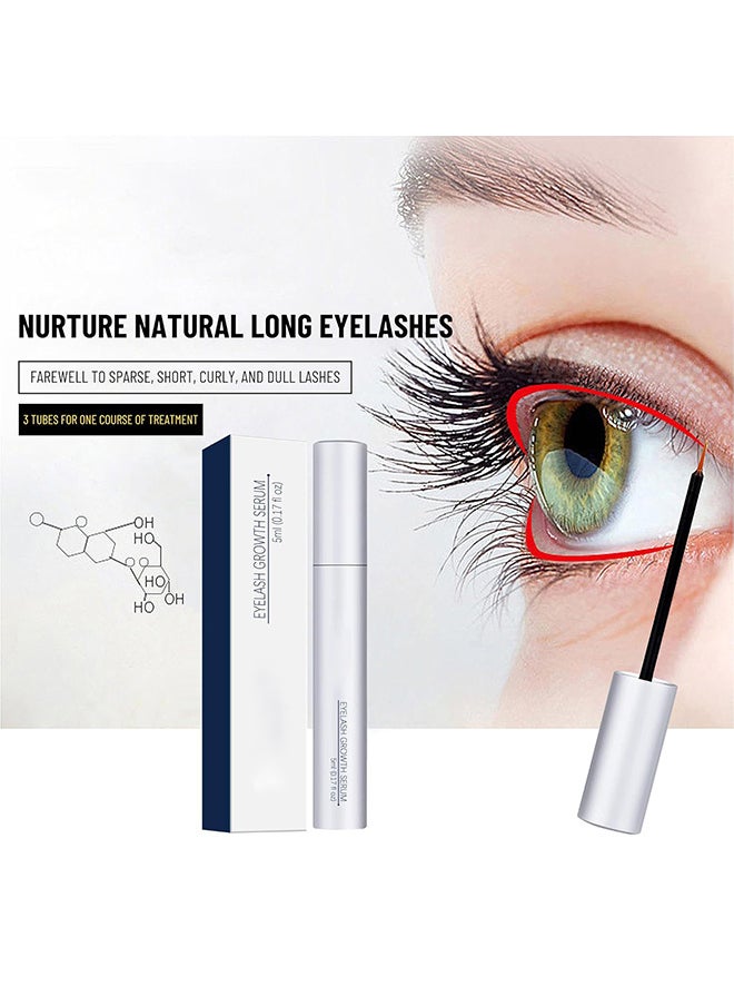 Advanced Eyelash Growth Serum 5ml, Eyelash Enhancing Serum, Appearance of Longer and Thicker Eyelashes, Enhances and Protect Against Breakage, Improving Flexibility