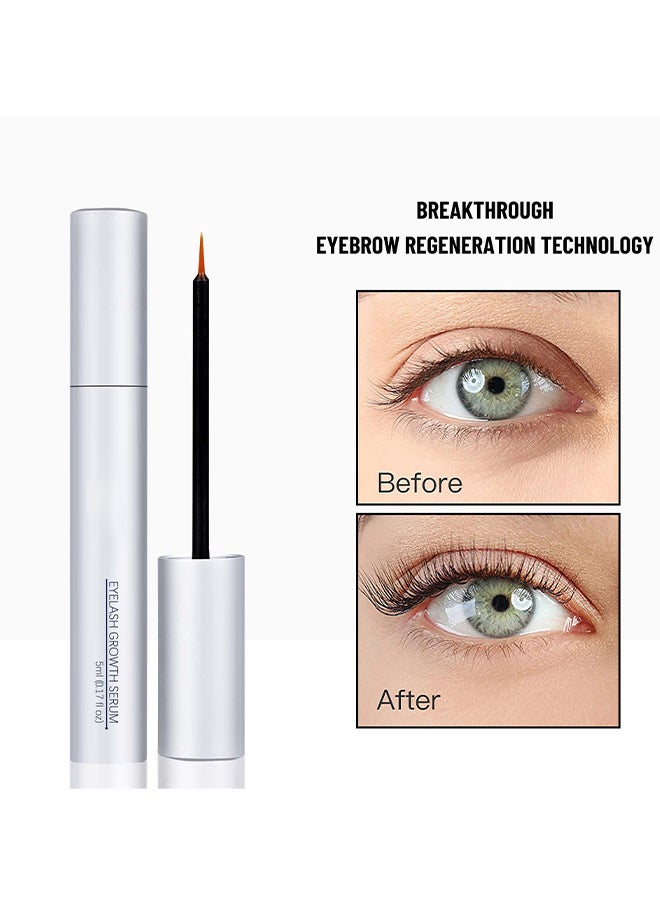 Advanced Eyelash Growth Serum 5ml, Eyelash Enhancing Serum, Appearance of Longer and Thicker Eyelashes, Enhances and Protect Against Breakage, Improving Flexibility