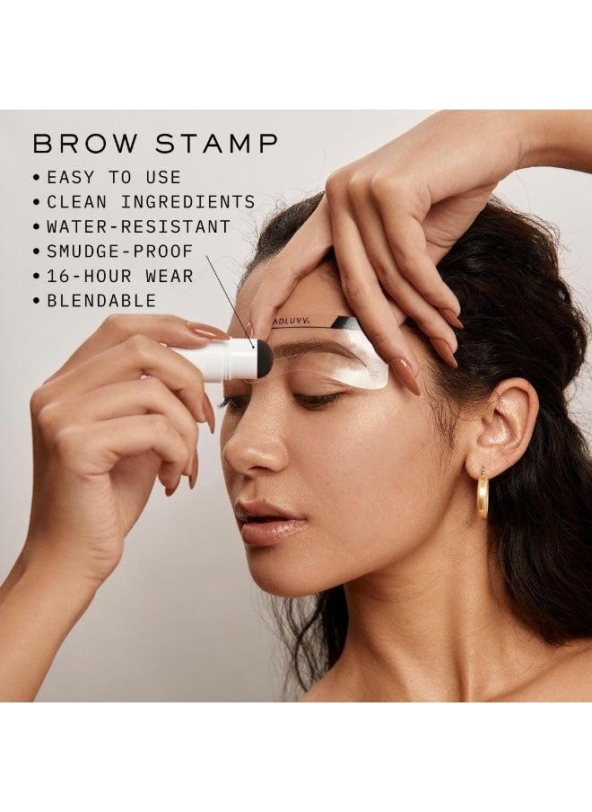MADLUVV Brow Stamp Refill* - Color Stamp for Brows & Root Touch Up for Women & Men, Instantly Conceal Hair Loss, Grey Hair, Thinning Hair with Stain-Proof/Smudge-Proof Powder Formula (Dark Grey)