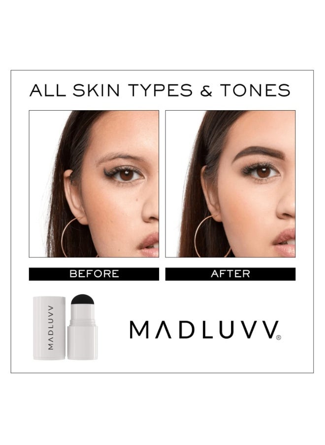 MADLUVV Brow Stamp Refill* - Color Stamp for Brows & Root Touch Up for Women & Men, Instantly Conceal Hair Loss, Grey Hair, Thinning Hair with Stain-Proof/Smudge-Proof Powder Formula (Brunette)