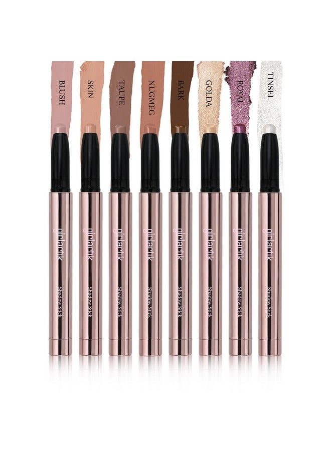 Girlactik Creamy Eyeshadow Stick- Long Lasting and Water-Resistant, Shimmering and Matte Colors Eye Shadow Stick Makeup, Built-in sharpener - 2 g / .07 oz (Nutmeg)