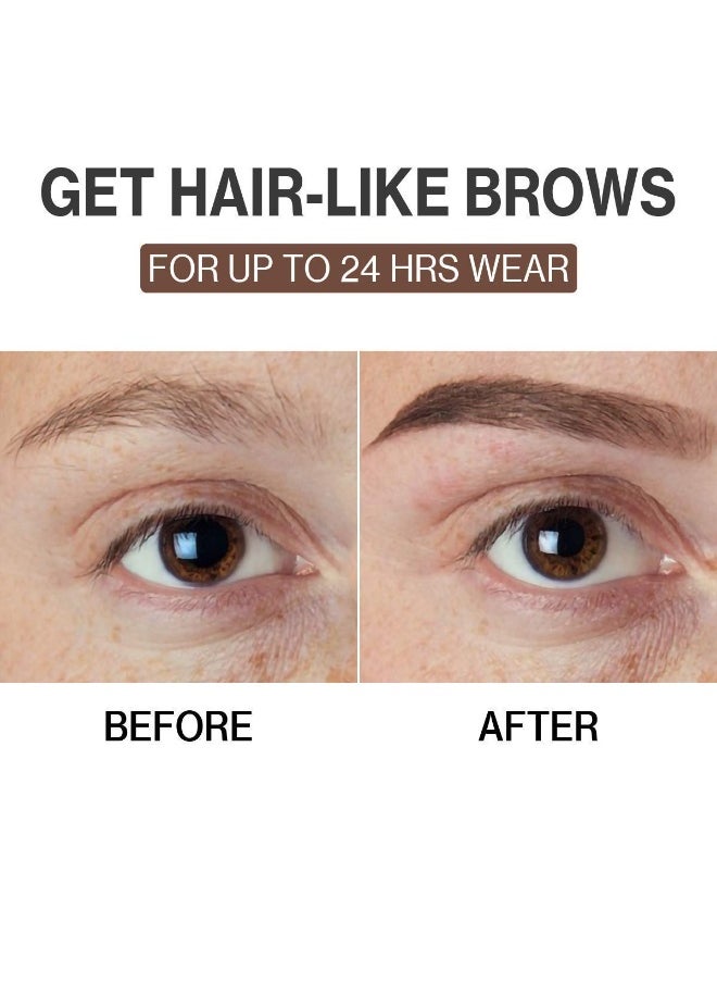 Eyebrow Pen - iMethod Upgrade Eyebrow TattooPen, Eyebrow Makeup, Long Lasting, Waterproof and Smudge-proof, Dark Grey