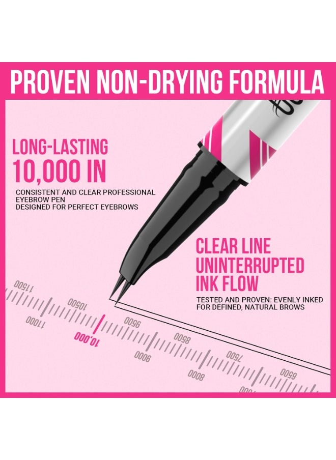 iMethod Curved Eyebrow Pen - 2-in-1 Dual-Ended Microblading Eyebrow Pencil with Curved Tip and Precise Brush-Tip, Brow Pen for Natural Hair-Like Brows, Lasts All-Day, Blonde