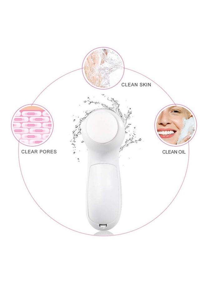 Face Cleansing Brush With Travel Case4In1 Set Waterproof Facial Cleansing Brush With 4 Exfoliating Brush Heads For Deep Cleansing (Blue)