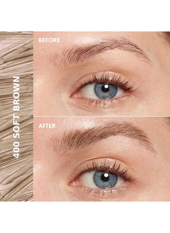 CoverGirl Clean Fresh Brow, 400 Soft Brown, Eyebrow Gel, Long-Lasting, Vegan Formula, Natural Looking, Easy to Apply, Doesn't Smudge, 0.18oz