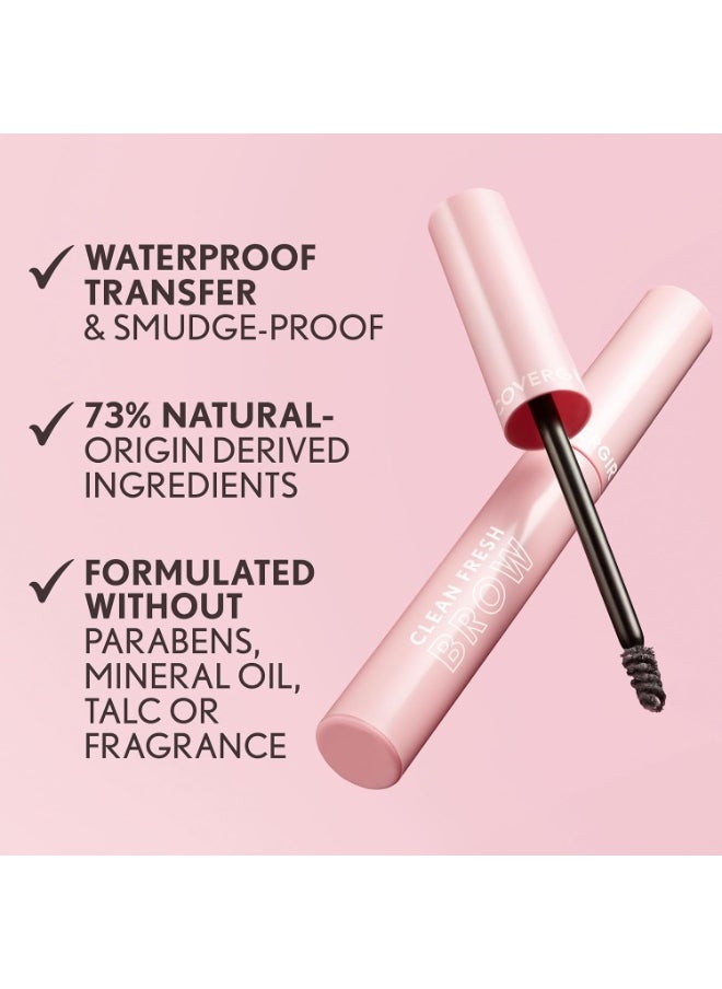 CoverGirl Clean Fresh Brow, 500 Medium Brown, Eyebrow Gel, Long-Lasting, Vegan Formula, Natural Looking, Easy to Apply, Doesn't Smudge, 0.18oz