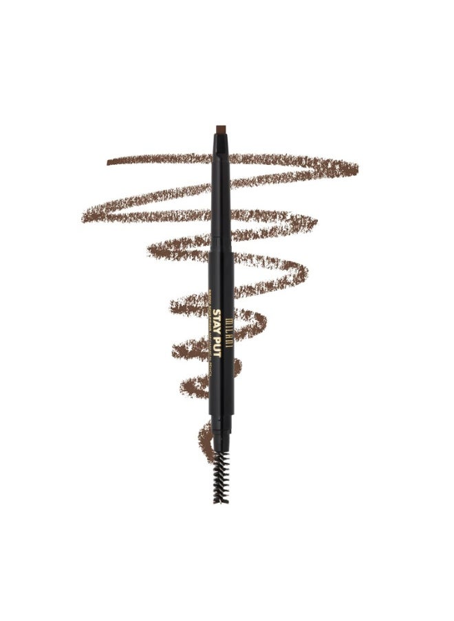 Milani Stay Put Brow Sculpting Mechanical Pencil - Dark Brown (0.01 Ounce) Cruelty-Free Long-Lasting Eyebrow Pencil that Defines and Shapes Brows