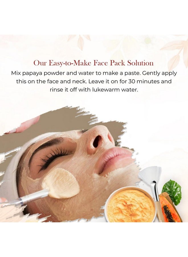 Mirintz 100% Natural Papaya Powder for Skincare | (3.5 Oz) Herbal Natural Fruit Powder for Cosmetics - Face & Skin | Dried Papaya Powder Mix for Papaya Cream | Fruit Fresh Powder for Glowing Skin