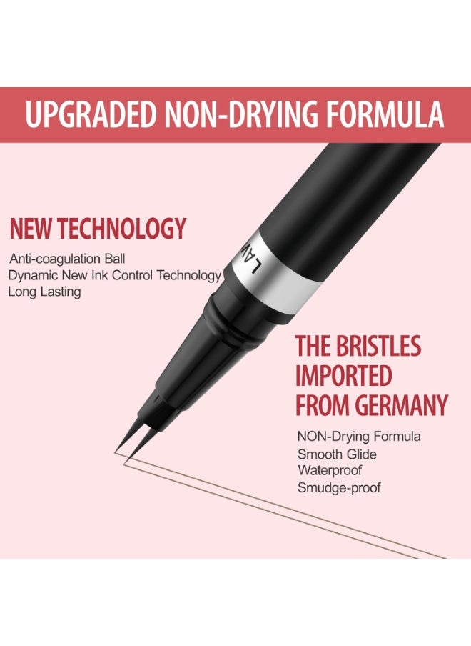 Eyebrow Pencil, 2-in-1 Waterproof Eyebrow Pen, with 2 Tip Microblading Eyebrow Pencil and Ultra-Precise Brow Pencil, with Eyebrow Brush, Eyebrow Pencils for Women, Natural Hair-Like Brows - Ash Brown