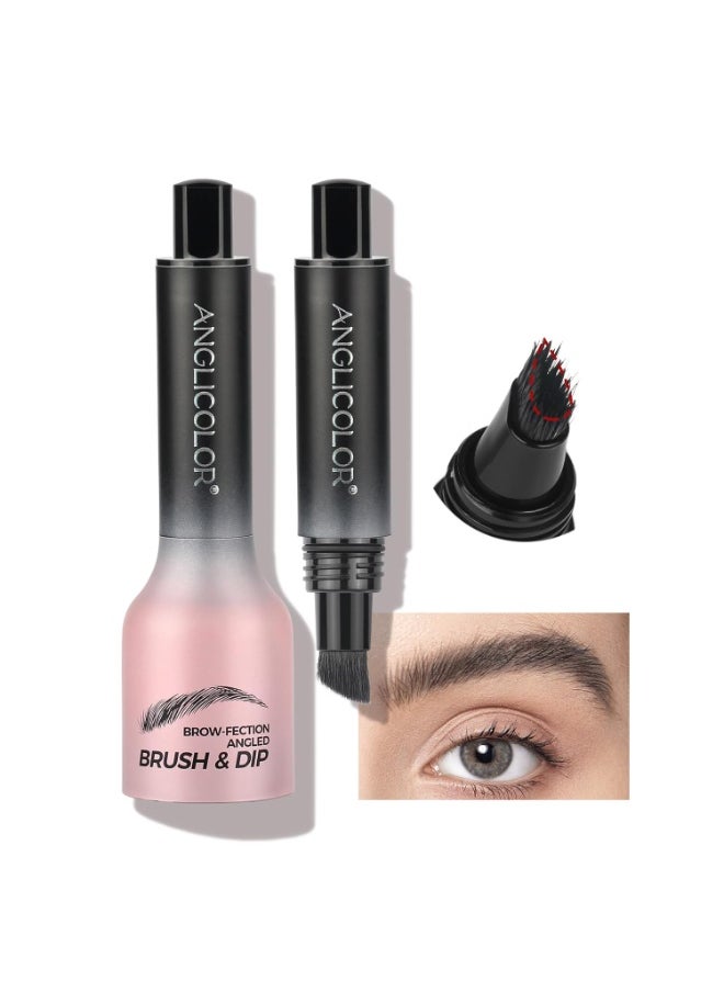 Upgraded Liquid Microblading Eyebrow Pen,Teardrop Angled Micro Eyebrow Brush To Microblading Eyebrow,Hair-Like Strokes,Natural Easy To Color Long Lasting Quick Drying (#06Grayblack)