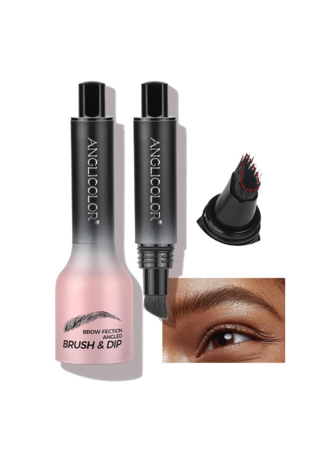 Upgraded Liquid Microblading Eyebrow Pen,Teardrop Angled Micro Eyebrow Brush To Microblading Eyebrow,Hair-Like Strokes,Natural Easy To Color Long Lasting Quick Drying (#04Chocolate)