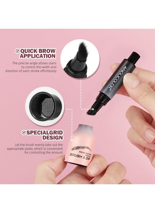 Upgraded Liquid Microblading Eyebrow Pen,Teardrop Angled Micro Eyebrow Brush To Microblading Eyebrow,Hair-Like Strokes,Natural Easy To Color Long Lasting Quick Drying (#05Espresso)