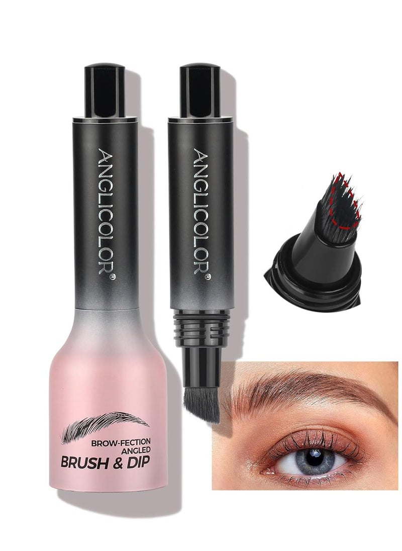Upgraded Liquid Microblading Eyebrow Pen,Teardrop Angled Micro Eyebrow Brush To Microblading Eyebrow,Hair-Like Strokes,Natural Easy To Color Long Lasting Quick Drying (#03Auburn)