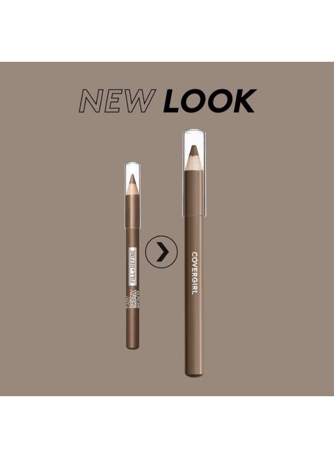 COVERGIRL - Easy Breezy Brow Fill + Define Brow Pencil, Sharpener Included, Long-Lasting, Deeply Pigmented, Blendable Formula, 100% Cruelty-Free