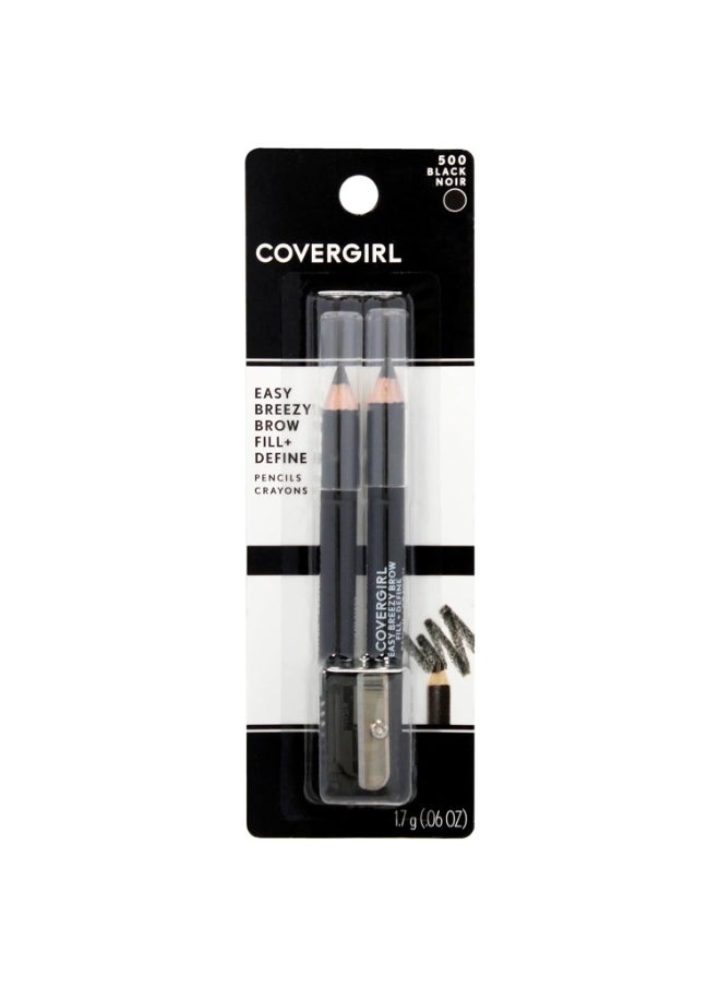 COVERGIRL - Easy Breezy Brow Fill + Define Brow Pencil, Sharpener Included, Long-Lasting, Deeply Pigmented, Blendable Formula, 100% Cruelty-Free