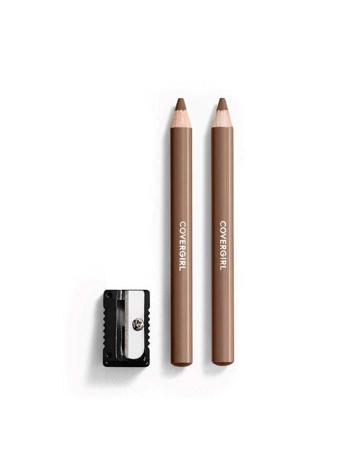 COVERGIRL - Easy Breezy Brow Fill + Define Brow Pencil, Sharpener Included, Long-Lasting, Deeply Pigmented, Blendable Formula, 100% Cruelty-Free