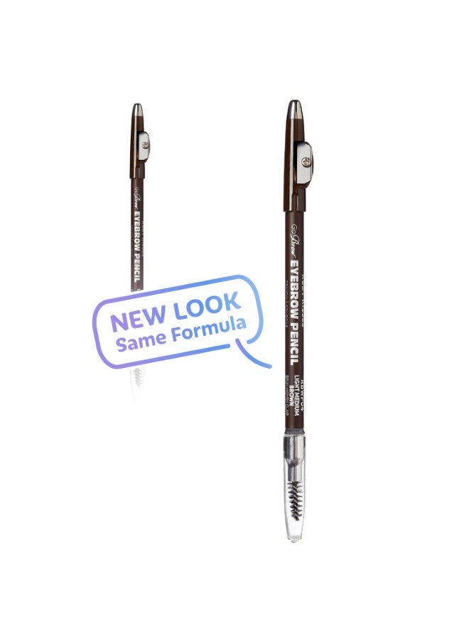 Ruby Kisses GoBrow Eyebrow Pencil, Sharpenable, Longwear, Long Lasting Eyebrow Wooden Pencil for Natural-Looking Brows 3 PACK (Medium Brown)