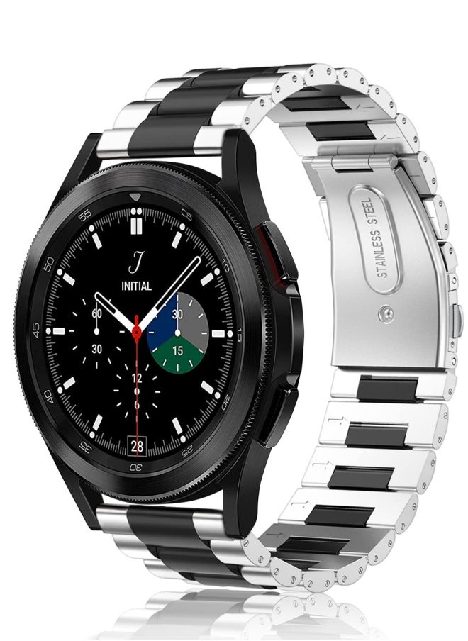 Stainless Steel Metal Band for Samsung Galaxy Watch 4 (40/44mm), Classic (42/46mm), Watch 3 (41mm), Active2, Active, and Galaxy Watch 42mm - 20mm Width.