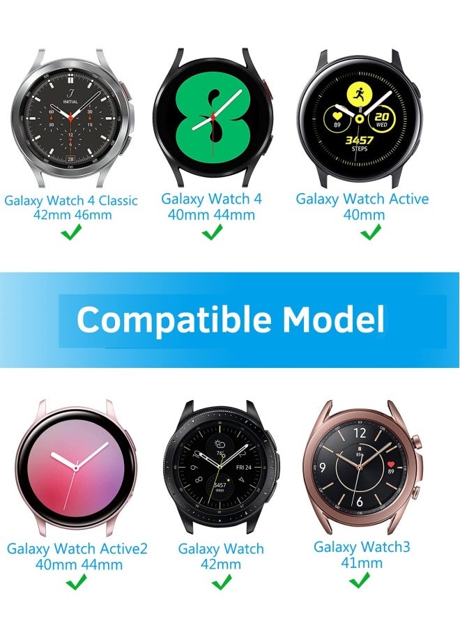Stainless Steel Metal Band for Samsung Galaxy Watch 4 (40/44mm), Classic (42/46mm), Watch 3 (41mm), Active2, Active, and Galaxy Watch 42mm - 20mm Width.