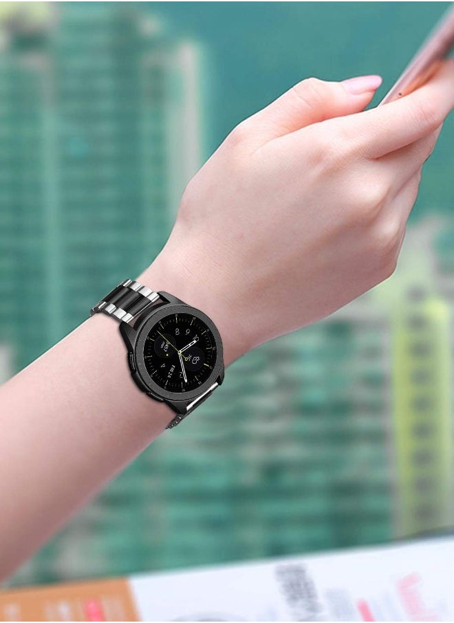 Stainless Steel Metal Band for Samsung Galaxy Watch 4 (40/44mm), Classic (42/46mm), Watch 3 (41mm), Active2, Active, and Galaxy Watch 42mm - 20mm Width.