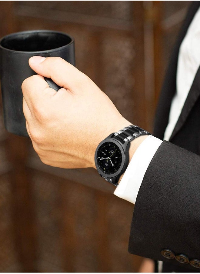Stainless Steel Metal Band for Samsung Galaxy Watch 4 (40/44mm), Classic (42/46mm), Watch 3 (41mm), Active2, Active, and Galaxy Watch 42mm - 20mm Width.
