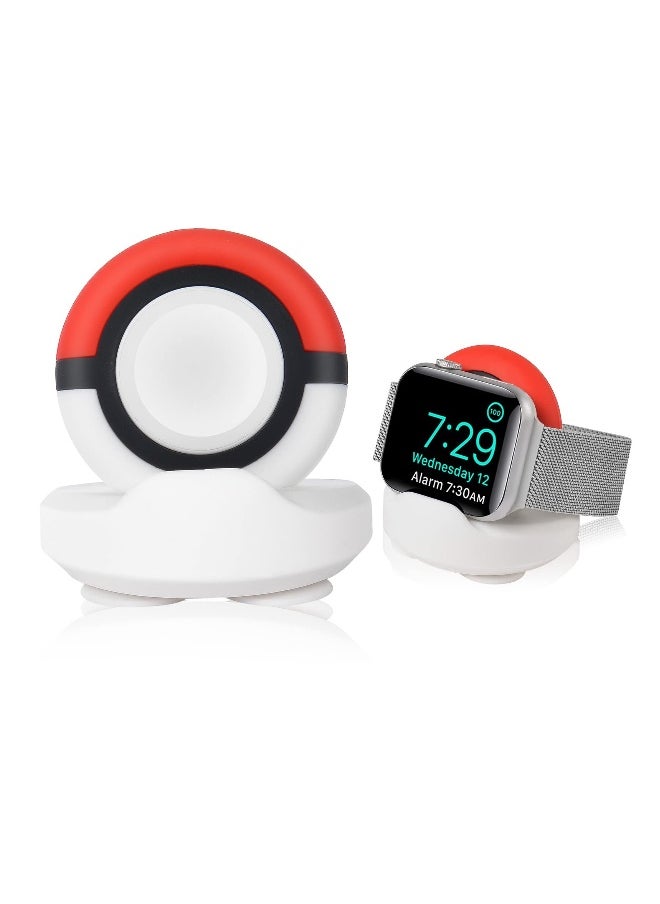 Charger Stand for Apple Watch, Silicone Non-slip Dock, Wireless Fast Watch Charger Stand with Charging Cable, Charging Station Dock Holder Compatible with Apple Series Ultra/Se/8/7/6/5/4/3/2/1