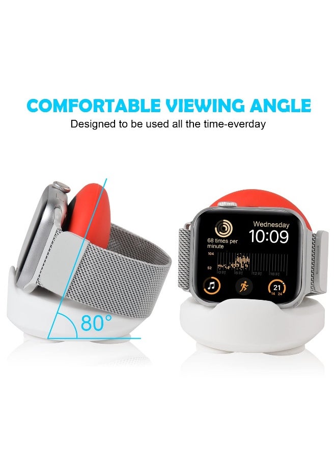 Charger Stand for Apple Watch, Silicone Non-slip Dock, Wireless Fast Watch Charger Stand with Charging Cable, Charging Station Dock Holder Compatible with Apple Series Ultra/Se/8/7/6/5/4/3/2/1
