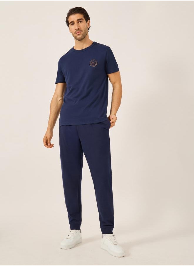 Eco-Earth Slim Fit Terry Joggers with Welt Pockets