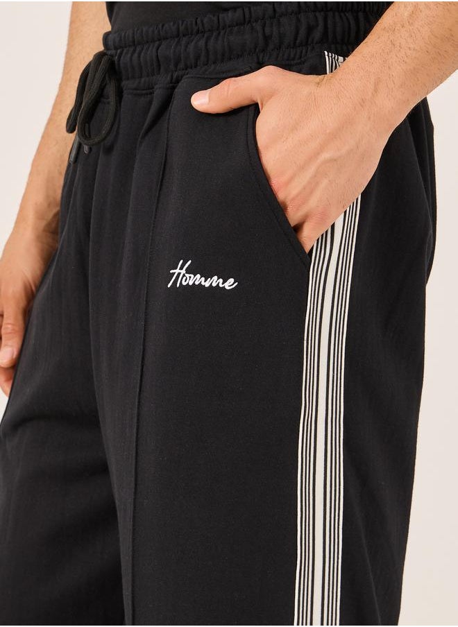 Wide Pintuck Open Hem Oversized Joggers