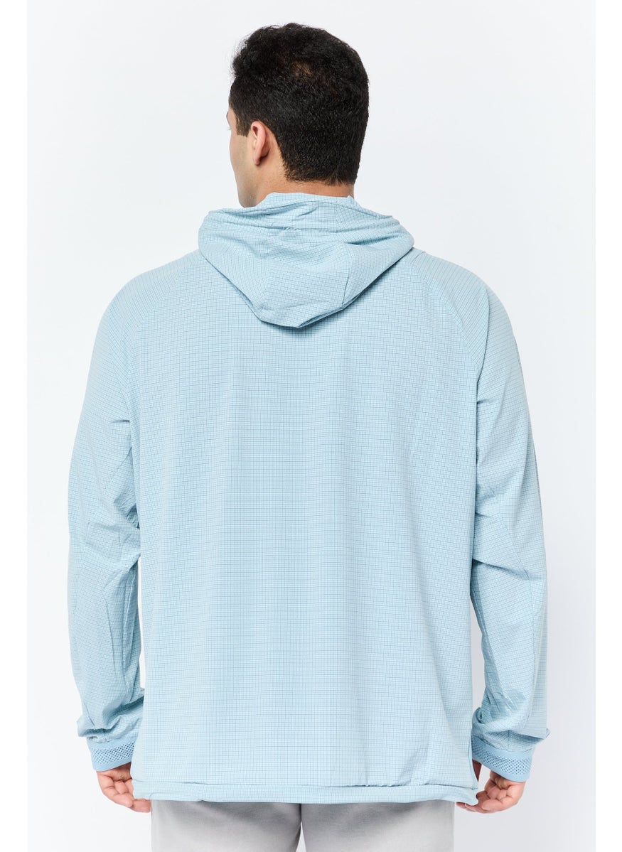 Men Sportswear Fit Long Sleeve Half-Zip Outdoor Jacket, Magic Grey