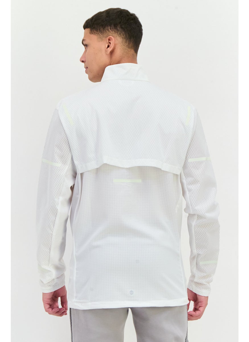 Men Sportswear Fit Long Sleeves Training Jacket, White