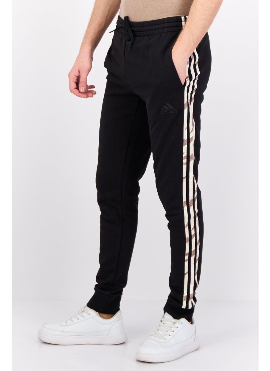 Men Sportswear Fit Brand Logo Outdoor Sweatpants, Black
