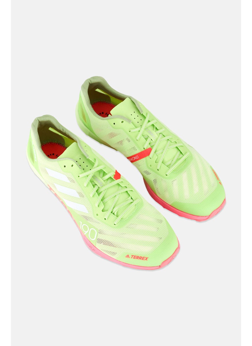 Men Terrex Speed Pro Lace Up Running Shoes, Lime Green