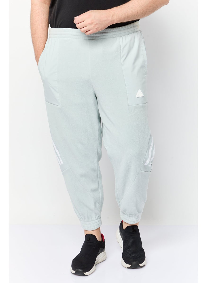 Men Sportswear Fit Drawstring Outdoor Sweatpants, Light Sage
